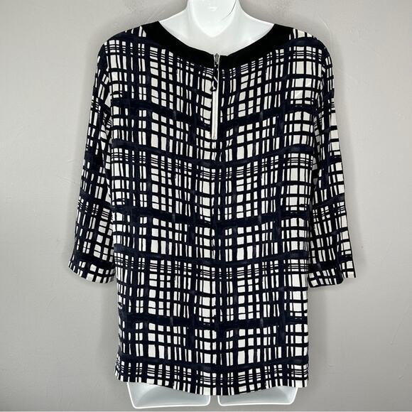 MADEWELL Mulberry Silk Top Womens Size Small Boxy Abstract Lightweight - Picture 6 of 9